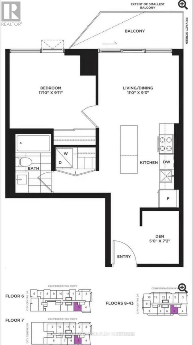 1705 - 4065 CONFEDERATION PARKWAY, Mississauga (City Centre), Ontario, L5B0L4 — Photo 16