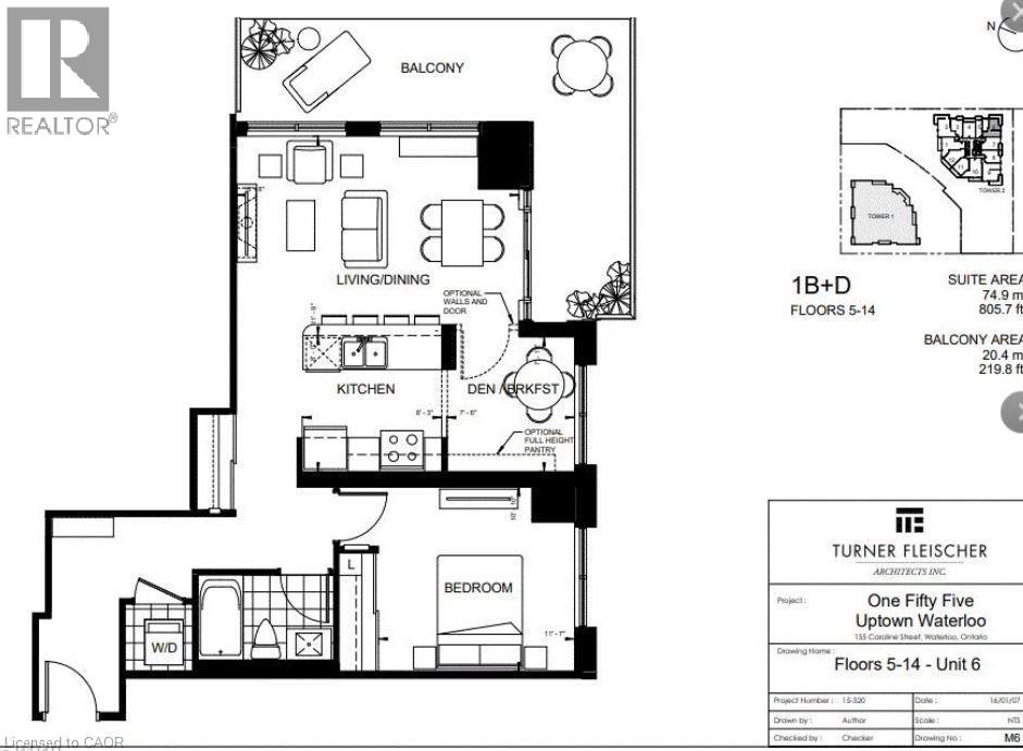 155 CAROLINE Street S Unit# 1106, Waterloo, Ontario, N2L0J8 — Photo 4