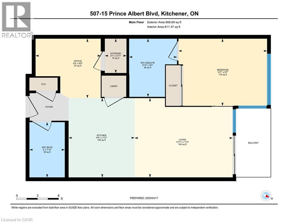 15 PRINCE ALBERT Boulevard Unit# 507, Kitchener, Ontario, N2H0C2 — Photo 15