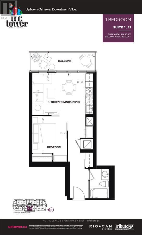 2121 - 2550 SIMCOE STREET N, Oshawa (Windfields), Ontario, L1L0R5 — Photo 2